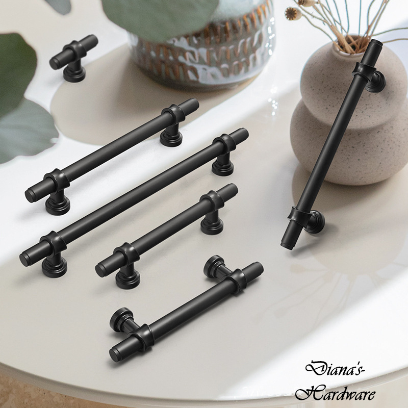 Furniture Hardware Black - Moderne eenvoudige zwarte handgrepen voor meubels
