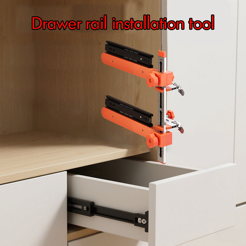 Drawer Slide Pair - Houtbewerking Kastladen Glijbaan Installatiegereedschap Snelle bevestigingsclip