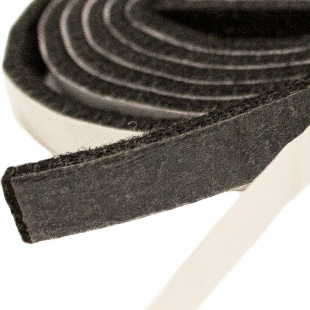 Furniture Hardware Black - Stille viltstrip, zelfklevende vilten meubelpadrol, zwartgrijze