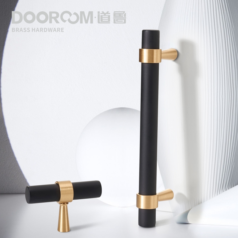 Drawer Pull Gold - Dooroom Messing Furniture T-Bar Licht Luxe