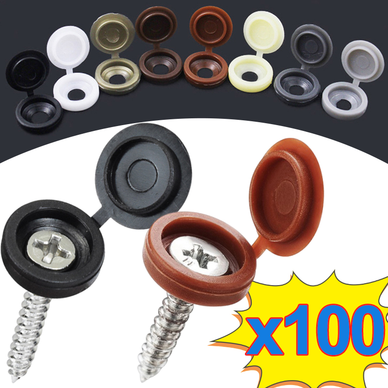 Furniture Hardware Black - 10/500 Stuks Schroef Decoratieve Cap Plastic