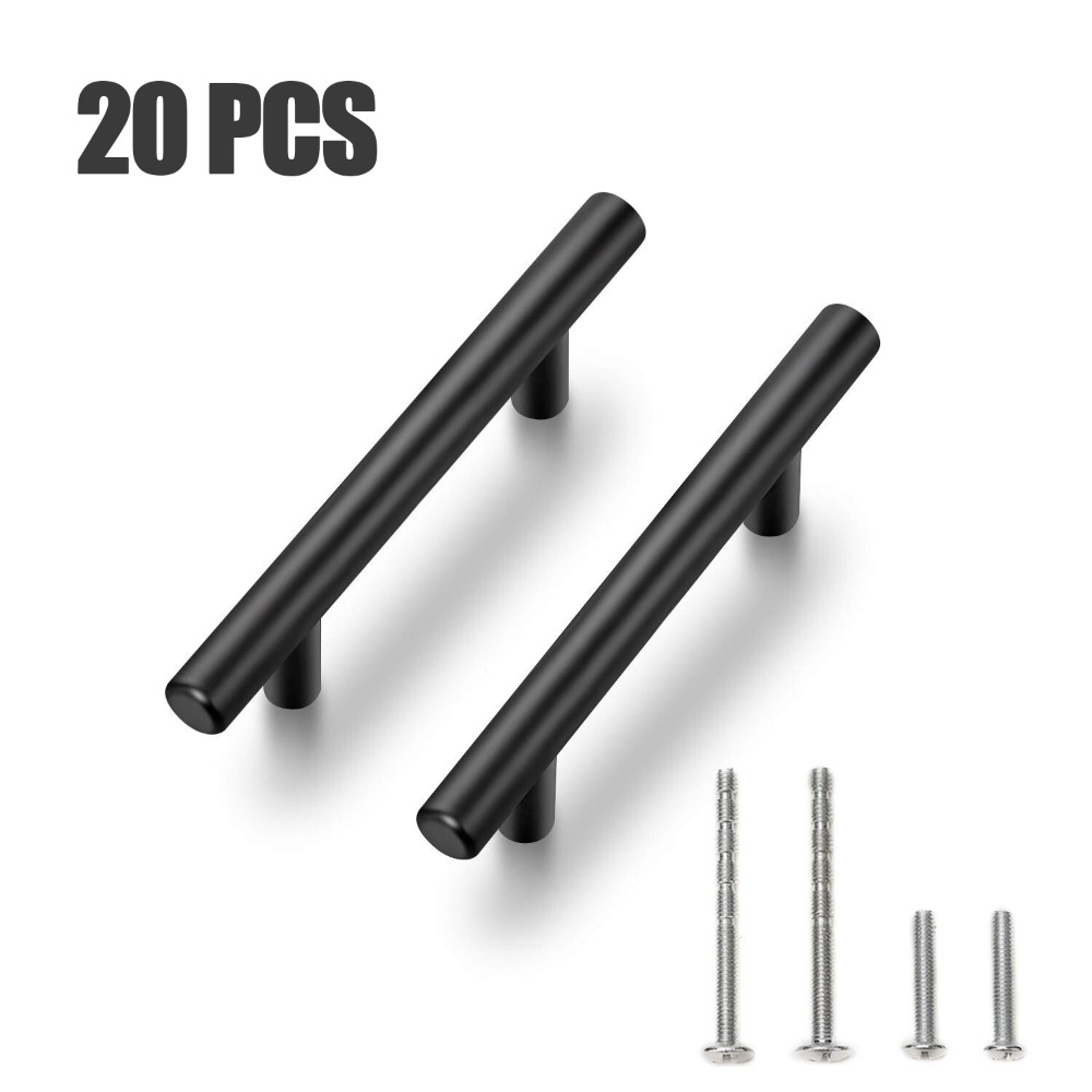 Furniture Hardware Restoration - 20 stuks kast trekt matzwart roestvrij