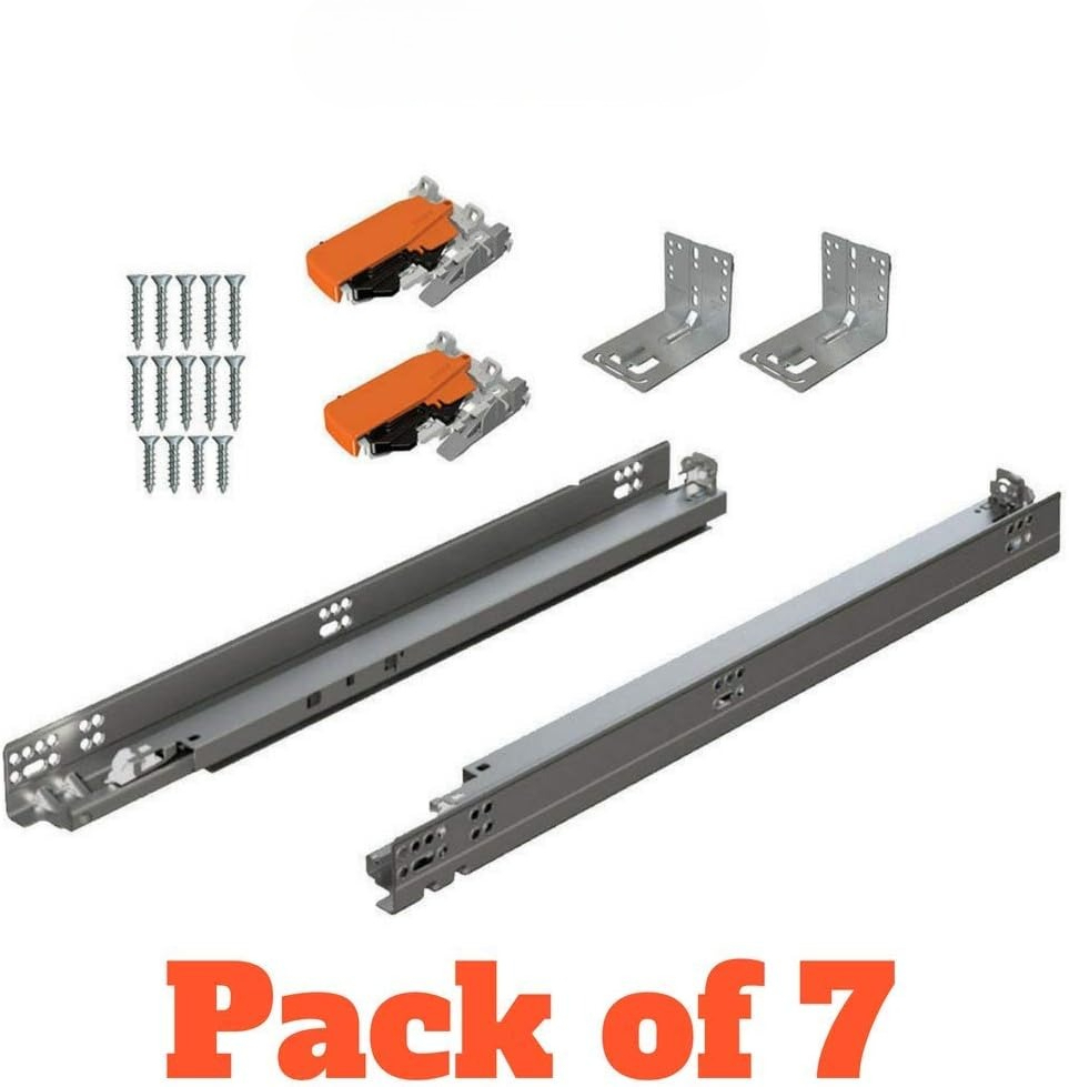 Drawer Slide Pair - 21 inch onderbouw soft-close ladegeleiders, volledig
