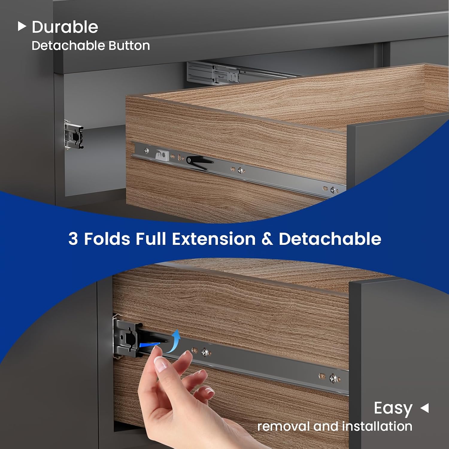 22 inch zijmontage soft-close  - Drawer Slide Pair recensie en prijs