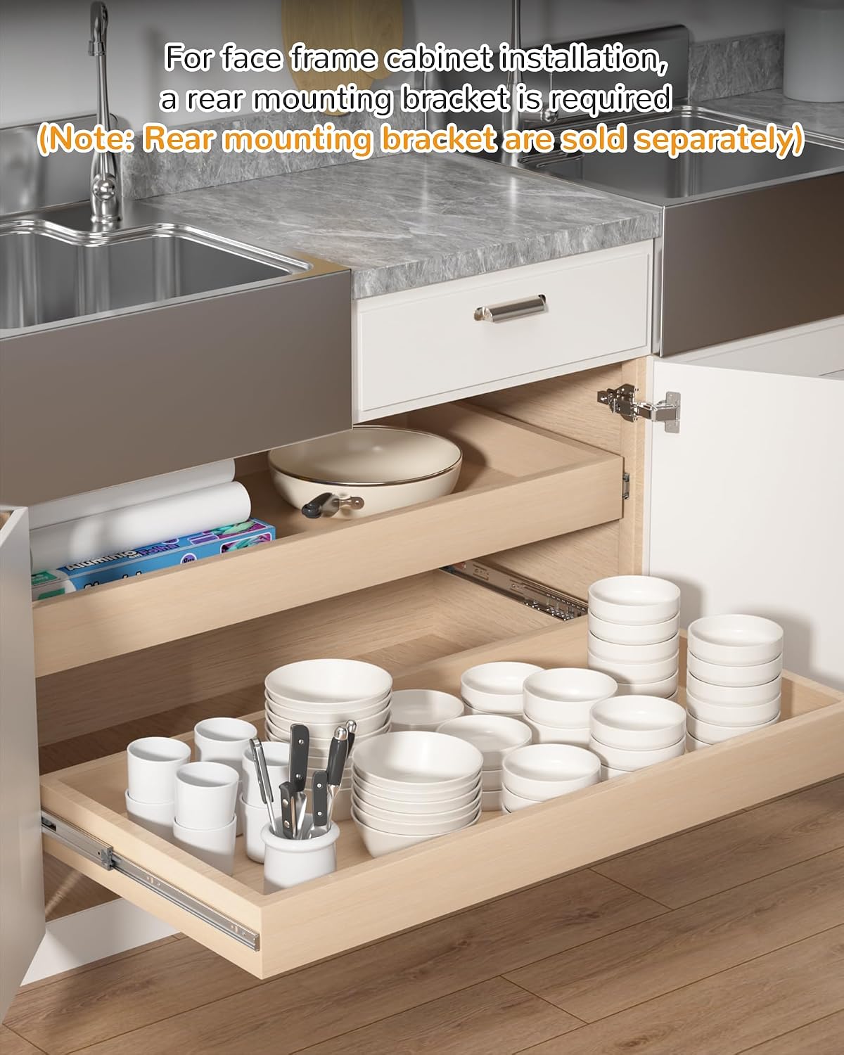24 inch zijmontage soft-close  - Drawer Slide Pair recensie en prijs