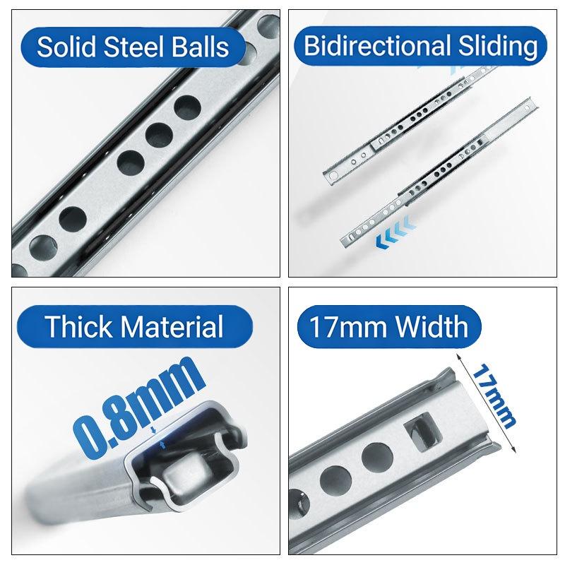 2Set Smooth Glide Bearing Lade - Drawer Slide Pair recensie en prijs