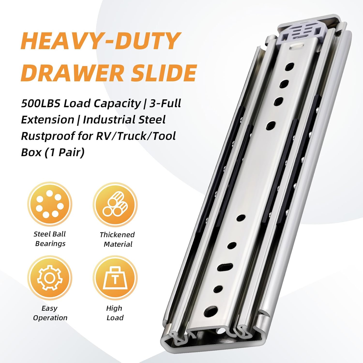 48 inch zware zijmontage ladeg - Drawer Slide Pair recensie en prijs