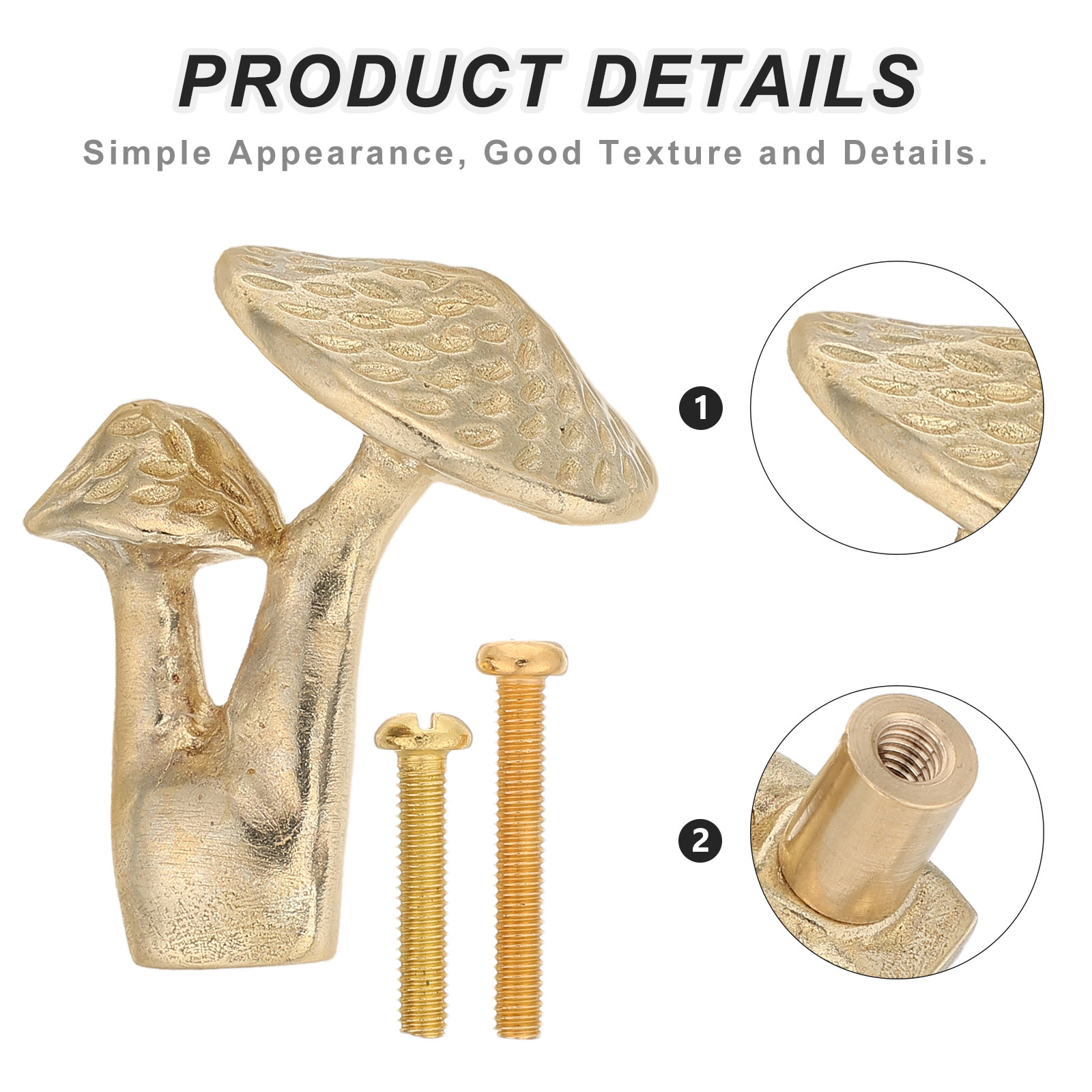 Messing Paddenstoel Kastknop V - Drawer Pull Gold recensie en prijs